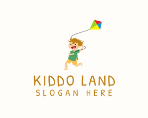 Kite Playing Boy  logo design