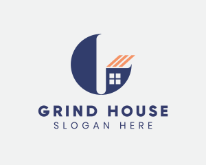 House Roof Letter G logo design