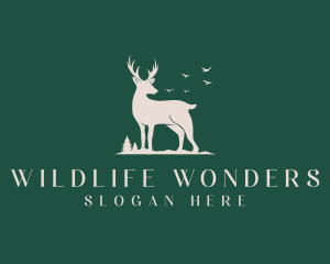 Wildlife Deer Forest logo design