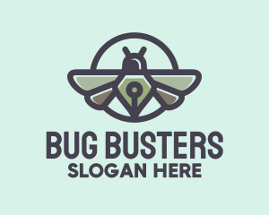 Green Circuit Bug logo design