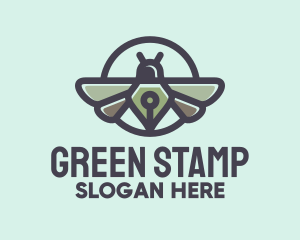 Green Circuit Bug logo design