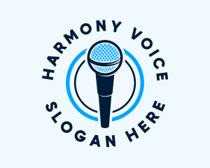 Audio Voice Microphone logo design