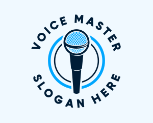 Audio Voice Microphone logo design