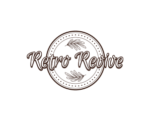 Retro Plant Badge logo design