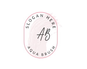 Feminine Cosmetic Watercolor logo design