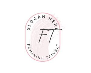 Feminine Cosmetic Watercolor logo design