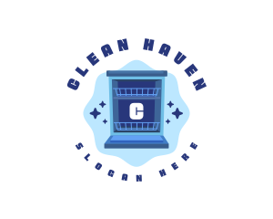 Clean Dishwasher Appliance logo design