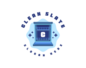 Clean Dishwasher Appliance logo design