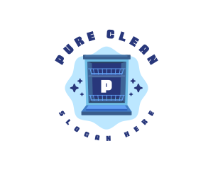 Clean Dishwasher Appliance logo design