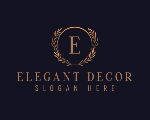 Elegant Wreath Decor logo design