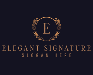 Elegant Wreath Decor logo design