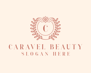 Floral Wedding Planner Wreath  logo design