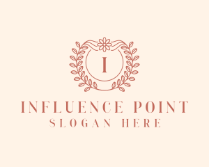 Floral Wedding Planner Wreath  logo design