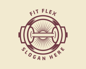 Dumbbell Fitness Gym logo design