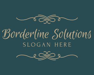 Elegant Border Wordmark logo