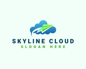 Flight Plane Cloud logo design