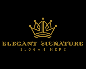 Elegant Royal Crown logo design