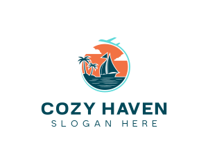 Vacation Beach Resort Yacht logo design