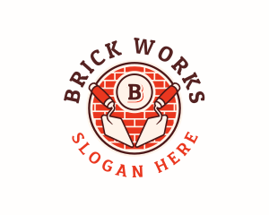 Brick Trowel Masonry Hardware logo design