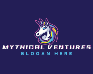 Gaming Unicorn Horse logo design