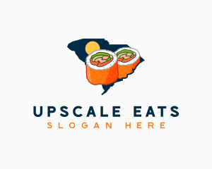 South Carolina Sushi Food logo design