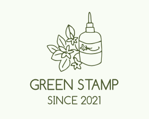 Green Flower Oil  logo design