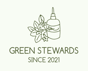 Green Flower Oil  logo design