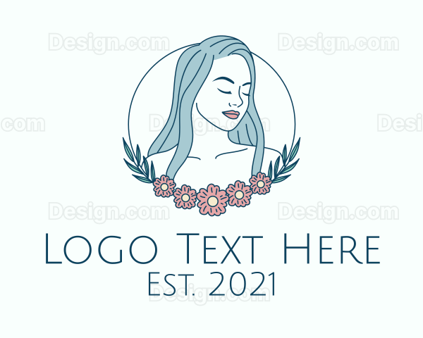 Beauty Floral Lady Logo