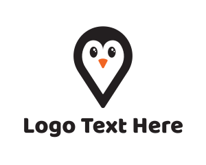 Penguin Location Pin logo