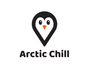 Penguin Location Pin logo
