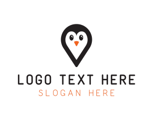 Penguin Location Pin logo