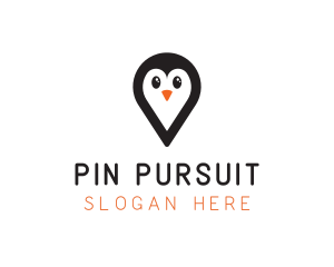 Penguin Location Pin logo
