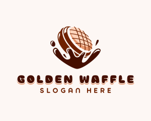  Chocolate  Waffle Snack logo design