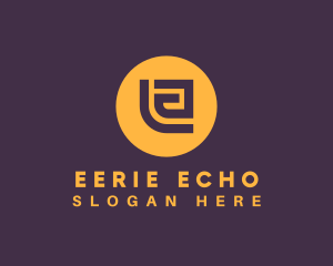 Golden Elegant Letter E logo design