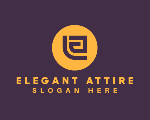 Golden Elegant Letter E logo design