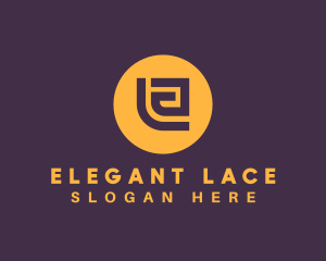 Golden Elegant Letter E logo design