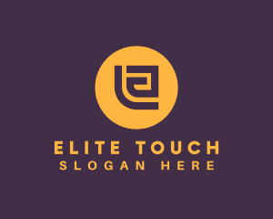 Golden Elegant Letter E logo design