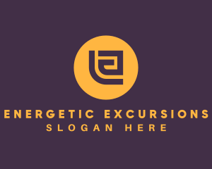 Golden Elegant Letter E logo design