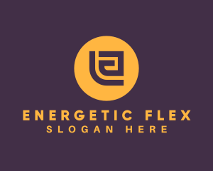 Golden Elegant Letter E logo design