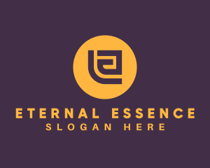 Golden Elegant Letter E logo design