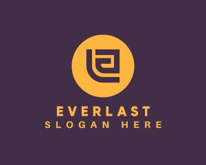 Golden Elegant Letter E logo design