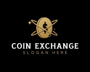 Dollar Coin Crypto logo design