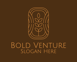 Organic Grain Plant  Logo