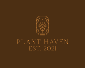 Organic Grain Plant  logo design