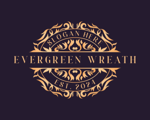 Luxury Ornamental Wreath logo design