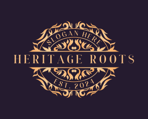 Luxury Ornamental Wreath logo design