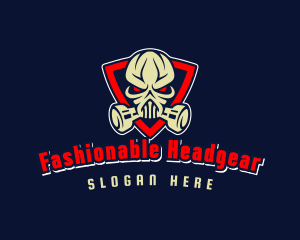 Skull Gas Mask logo design