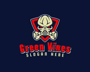 Skull Gas Mask logo design