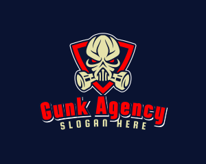 Skull Gas Mask logo design