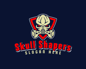 Skull Gas Mask logo design